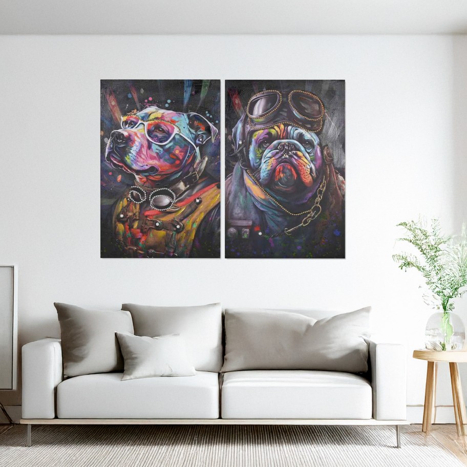 Quadro Cão Moderno Sortido 2 Modelos