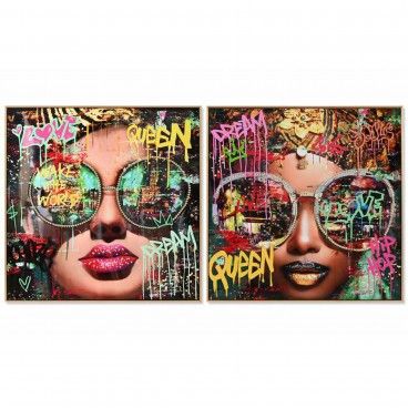 Quadro Mulher com culos 82x4x82 Sortido 2 Modelos