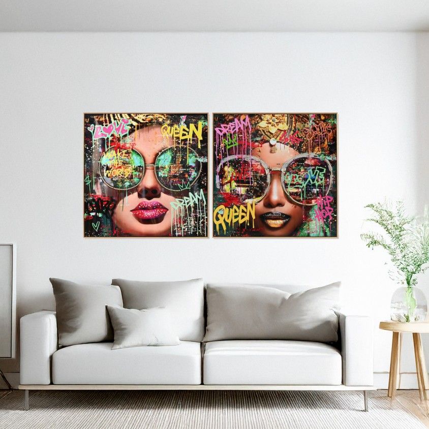 Quadro Mulher com culos 82x4x82 Sortido 2 Modelos