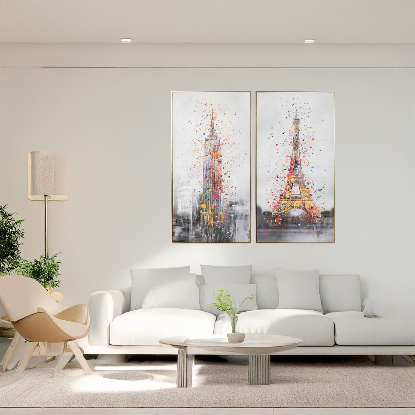Quadro Paris/Nova Iorque Sortido 2 Modelos