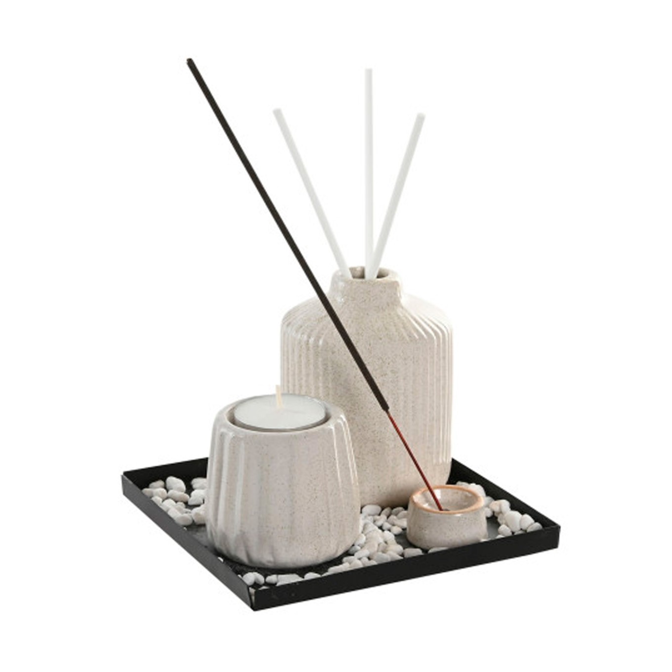 Conjunto 3 Ambientadores Cer�mica Mikado 14x14x10 Sortido