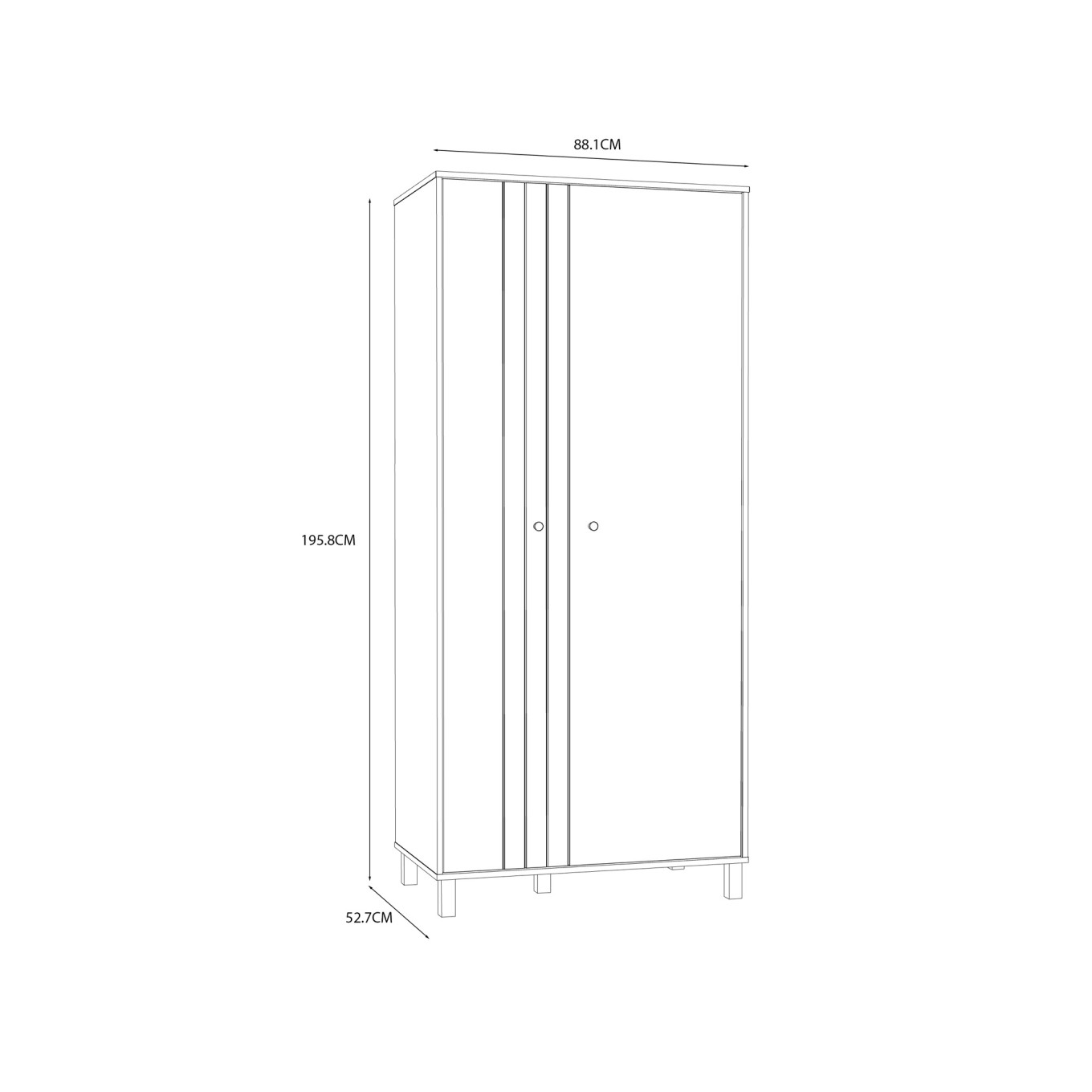 Arm�rio Innsbruck (2 Portas)