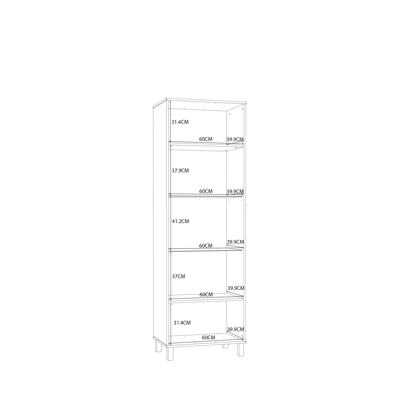 Arm�rio Cristaleira Innsbruck (1 Porta Vidro)