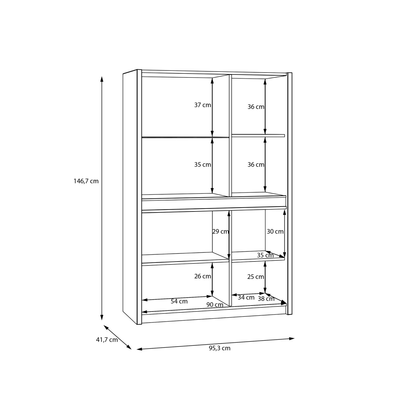 Arm�rio Cristaleira Graz (4 Portas com Vidro)