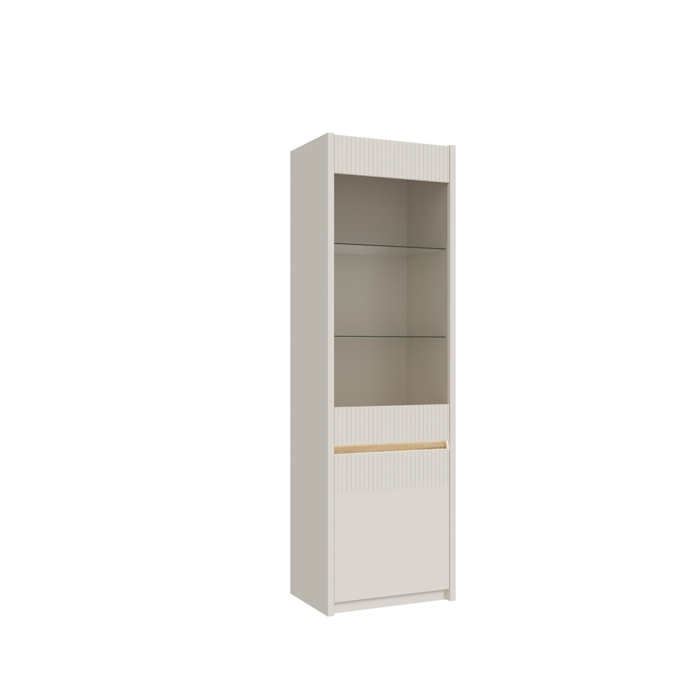 Arm�rio Cristaleira Graz (1 Porta Vidro + 1 Porta Madeira)