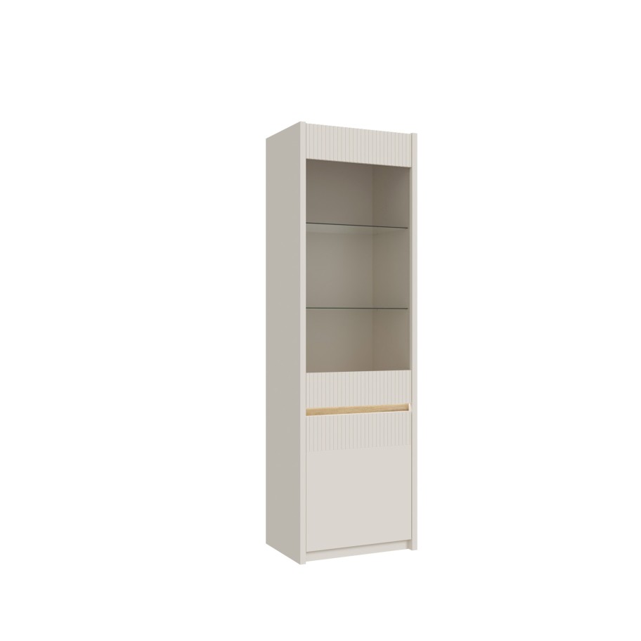 Arm�rio Cristaleira Graz (1 Porta Vidro + 1 Porta Madeira)