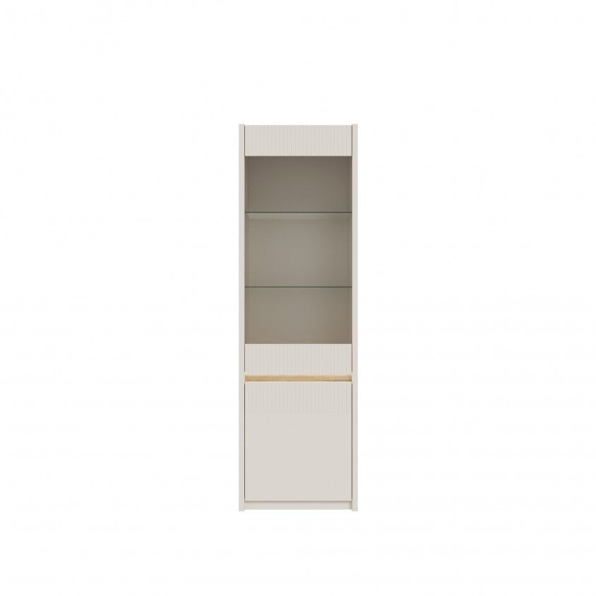 Armrio Cristaleira Graz (1 Porta Vidro + 1 Porta Madeira)