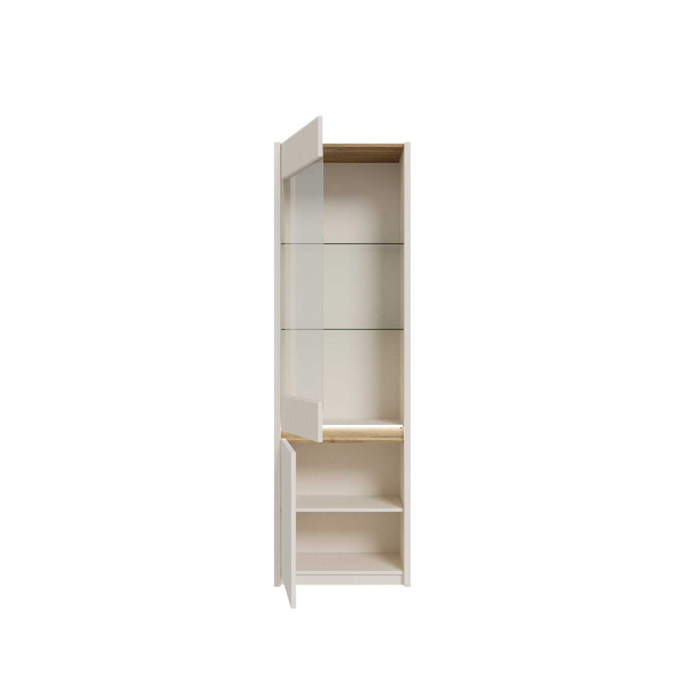 Arm�rio Cristaleira Graz (1 Porta Vidro + 1 Porta Madeira)