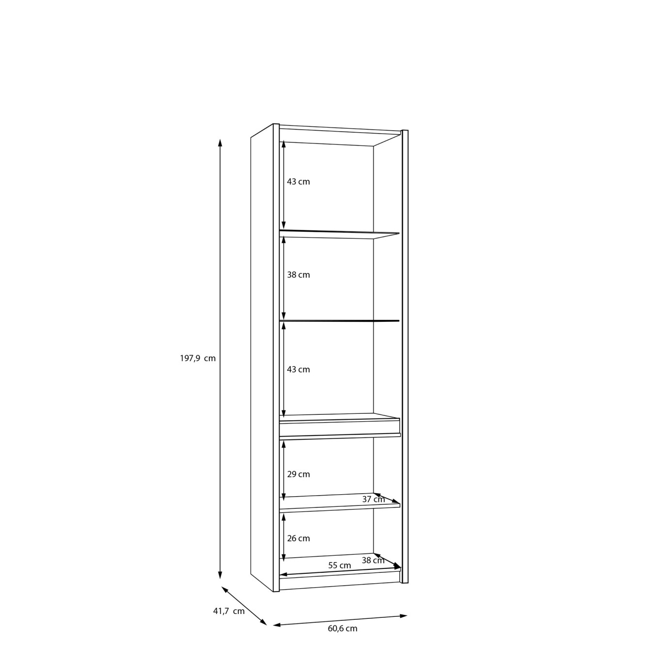 Arm�rio Cristaleira Graz (1 Porta Vidro + 1 Porta Madeira)