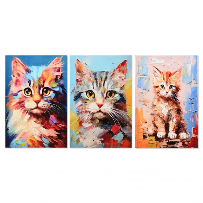 Quadro Gato Lacado Sortido 3 Modelos