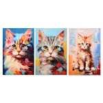 Quadro Gato Lacado Sortido 3 Modelos