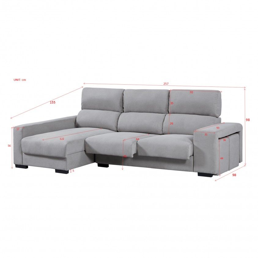 Chaise Longue Arkansas Direita Chaise Longue Arkansas Direita
