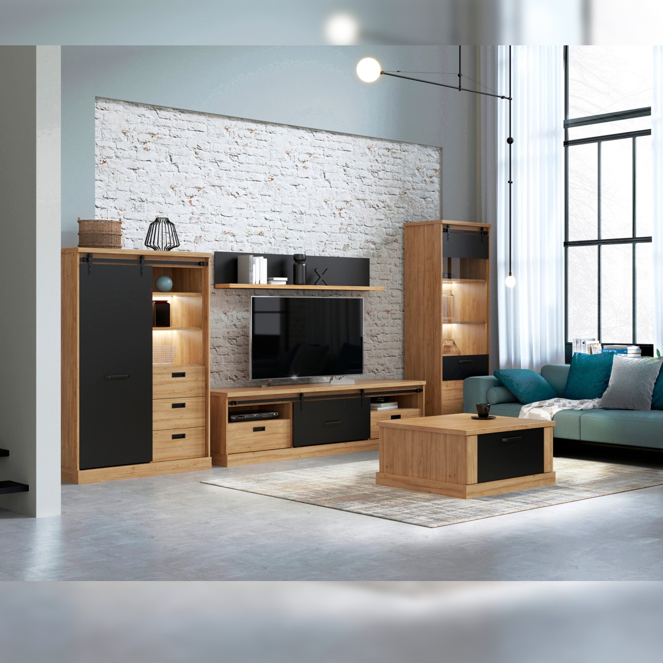 M�vel TV Kaszimiro (1 Porta + 2 Gavetas)