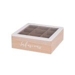 Caixa com 9 Compartimentos para Infusões 23x23x8cm