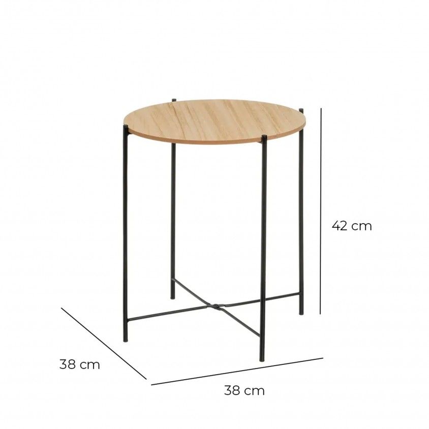 Mesa Metal/Mdf 38x38x42cm