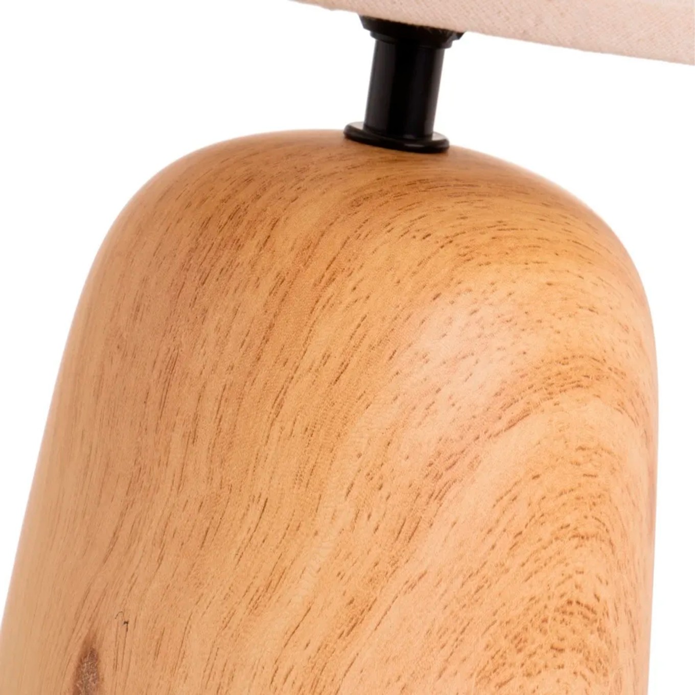 Candeeiro de Mesa em Cer�mica Natural 19x19x34cm