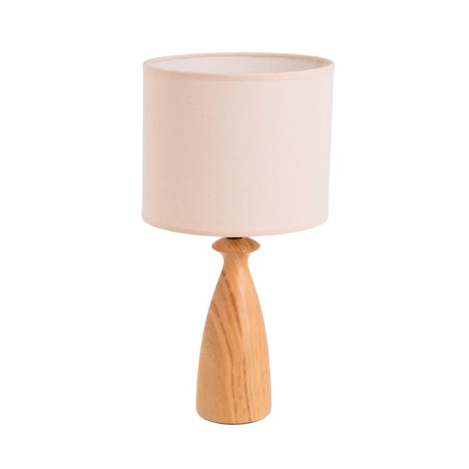 Candeeiro de Mesa em Cerâmica Natural 22x22x43cm