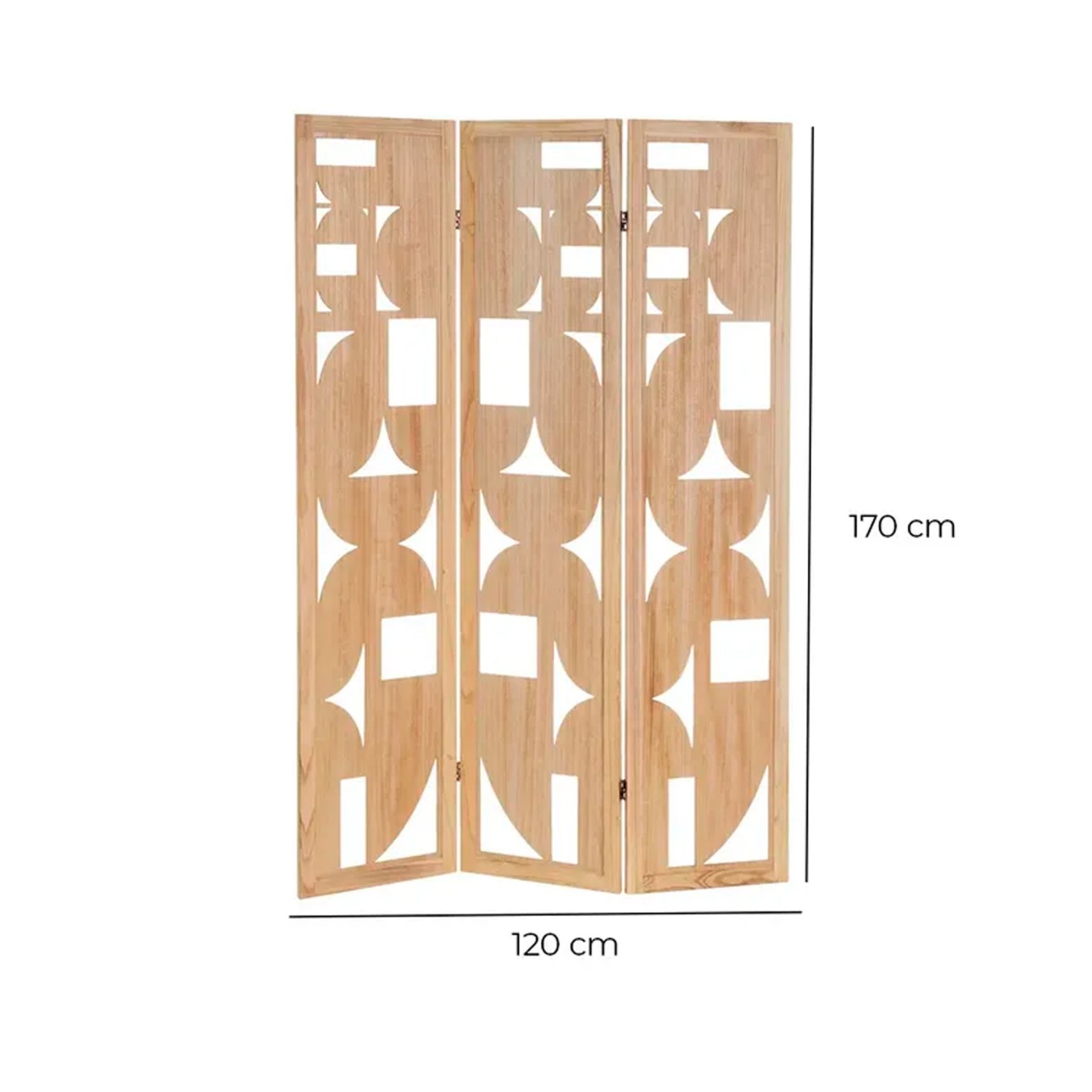 Biombo Mdf/Paulonia 120x2x170cm