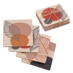 Conjunto 4 Porta-Copos Arch Motif 10x10x2cm
