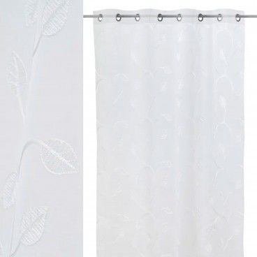 Cortina Dolly Bordado Rib Branco 140x260cm