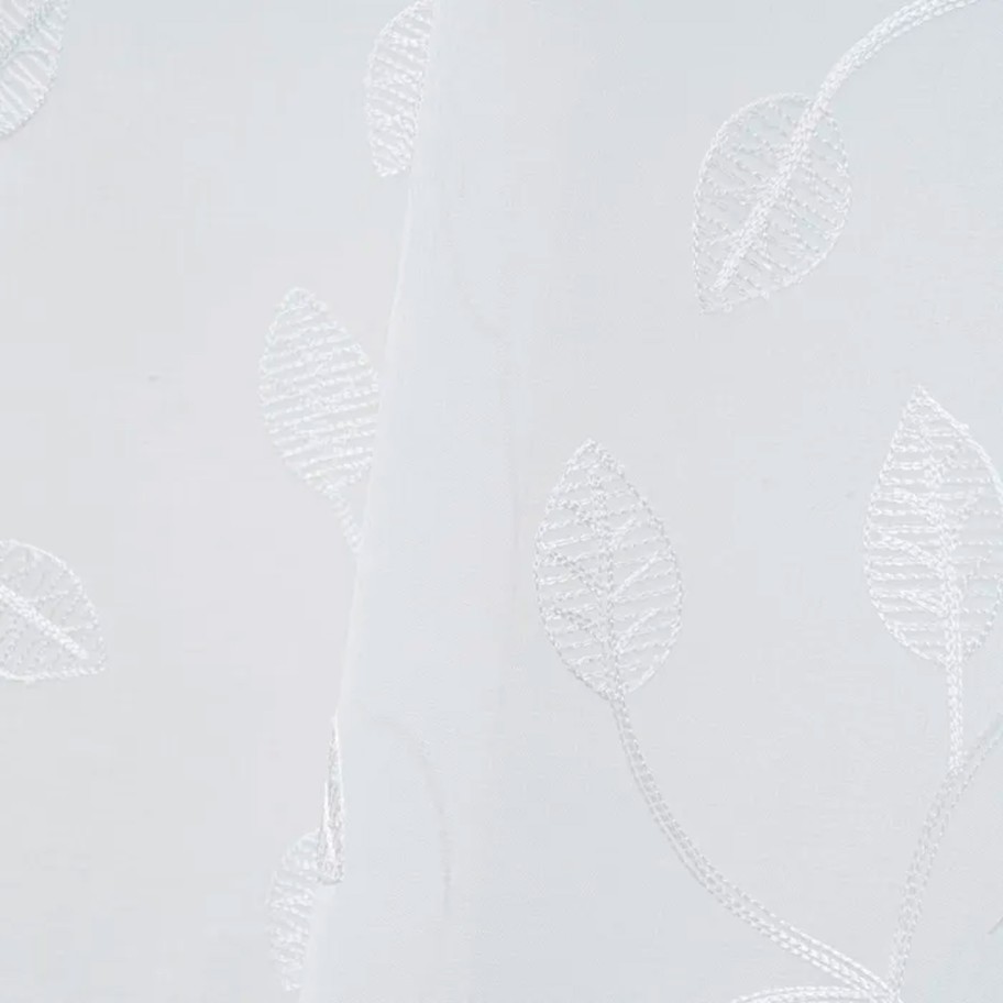 Cortina Dolly Bordado Rib Branco 140x260cm