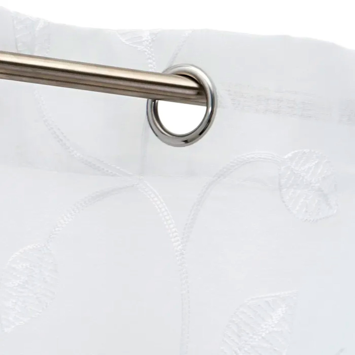Cortina Dolly Bordado Rib Branco 140x260cm