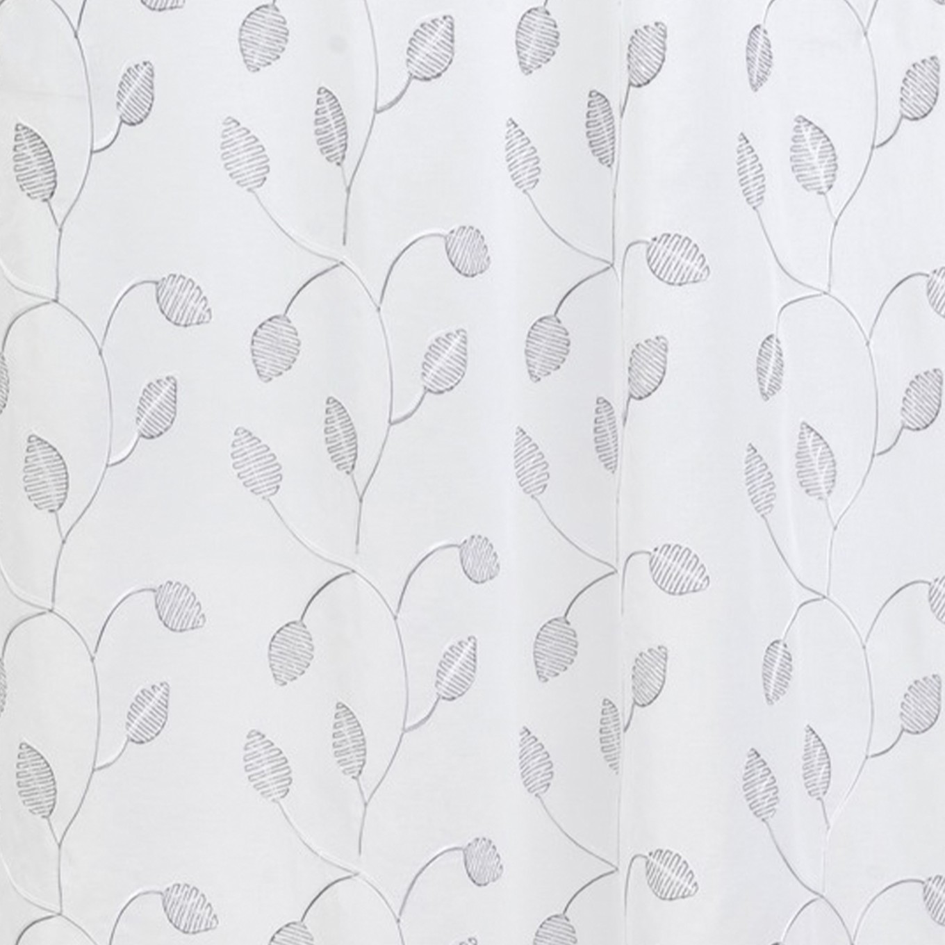 Cortina Dolly Bordado Rib Cinza 140x260cm