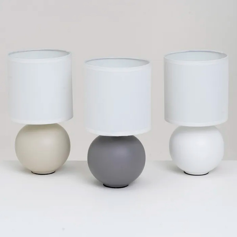 Candeeiro de Mesa em Cerâmica 13x13x25cm Cores Sortidas