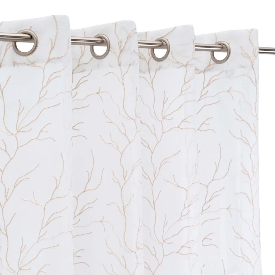 Cortina Dolly Bordado Coral 140x260cm