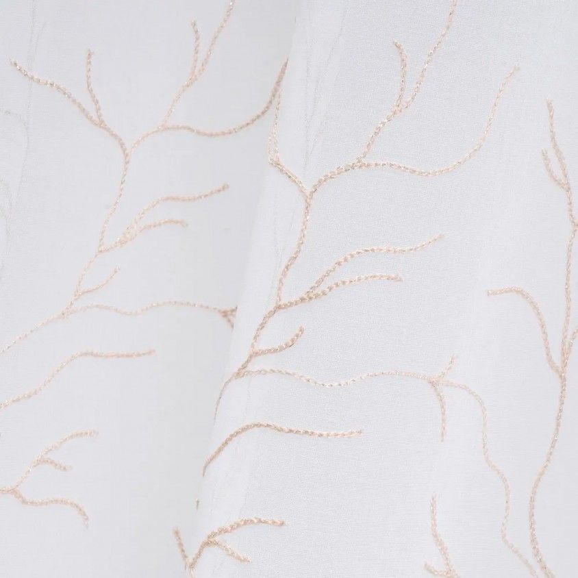 Cortina Dolly Bordado Coral 140x260cm Cortina Dolly Bordado Coral 140x260cm