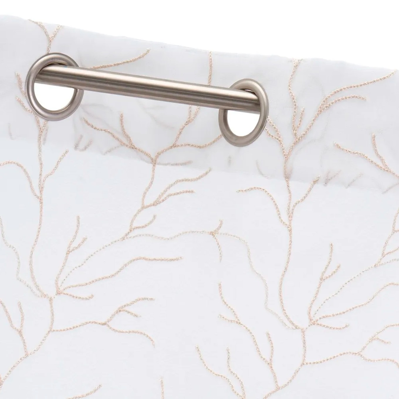 Cortina Dolly Bordado Coral 140x260cm