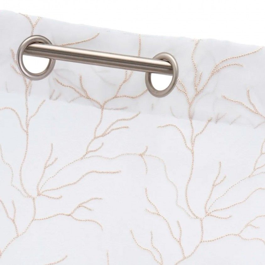 Cortina Dolly Bordado Coral 140x260cm Cortina Dolly Bordado Coral 140x260cm