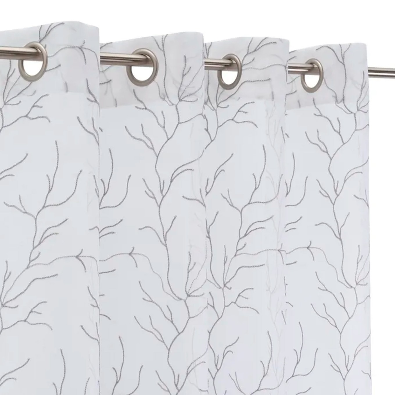 Cortina Dolly Bordado Coral 140x260cm