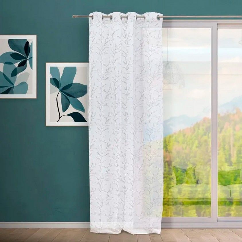 Cortina Dolly Bordado Coral 140x260cm Cortina Dolly Bordado Coral 140x260cm