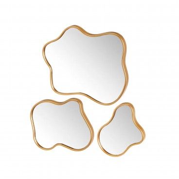Conjunto 3 Espelhos PP Ouro