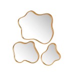 Conjunto 3 Espelhos PP Ouro