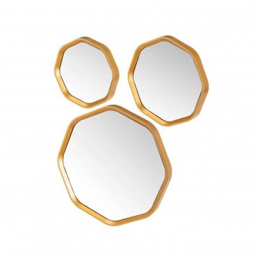 Conjunto 3 Espelhos PP Ouro Conjunto 3 Espelhos PP Ouro