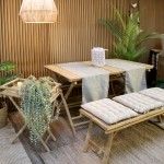 Conjunto Mesa + 2 Bancos Jardim Elion