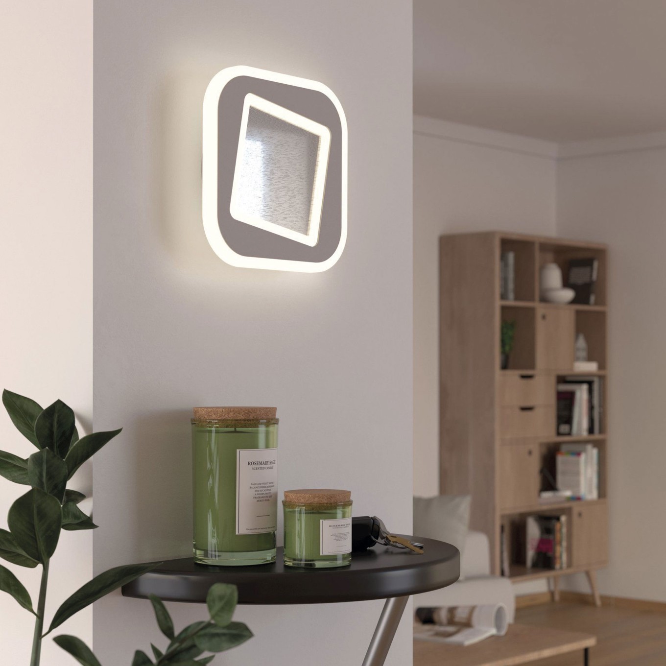 Aplique de Parede LED Quadrado 200x200 Eglo Macchioni 1560LM 4000K