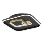 Plafon de Teto LED Moderno Quadrado 380x380 Eglo Tiriolo