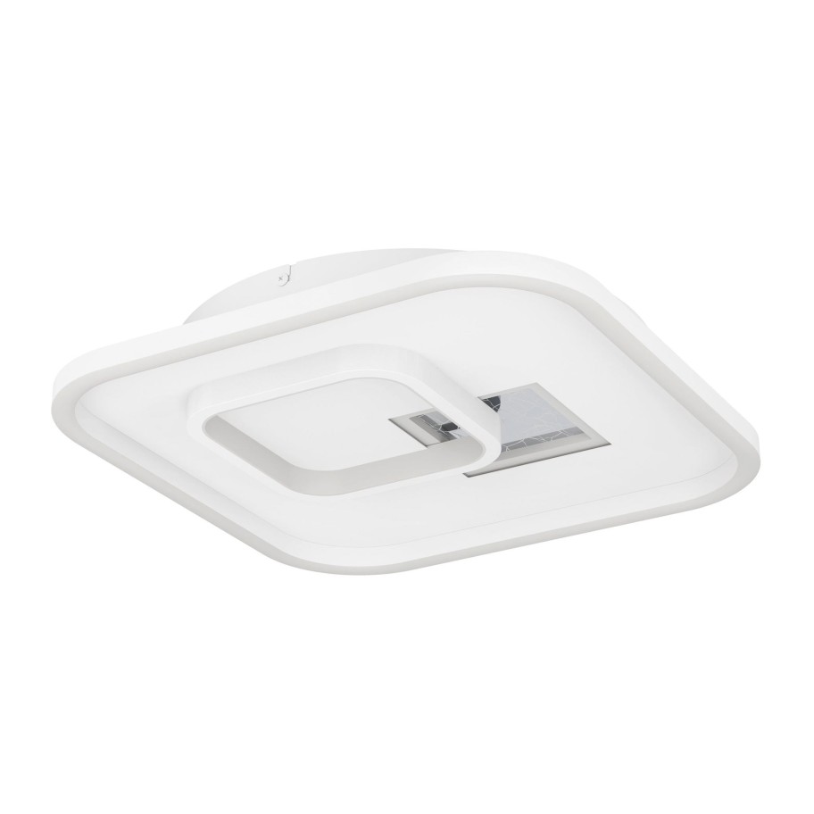 Plafon de Teto LED Moderno Quadrado 380x380 Eglo Tiriolo