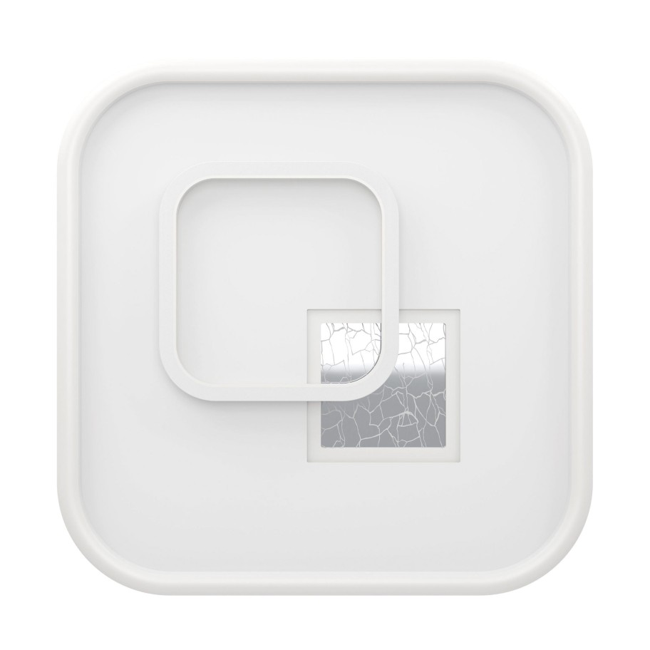 Plafon de Teto LED Moderno Quadrado 380x380 Eglo Tiriolo