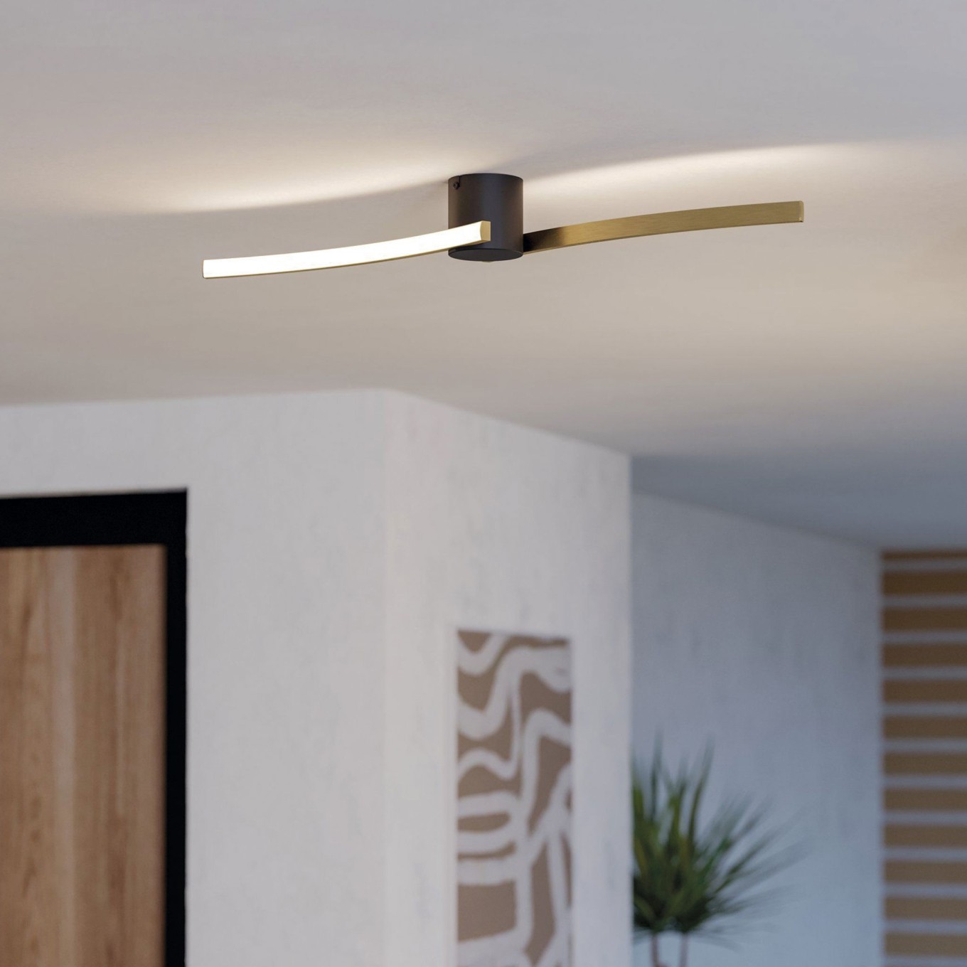 Plafon de Teto LED Moderno Eglo Aieta Gold