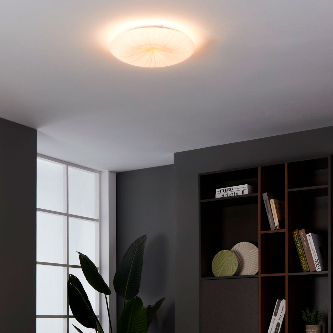 Plafon de Teto LED Redondo Ouro Eglo Nieves 1 �310