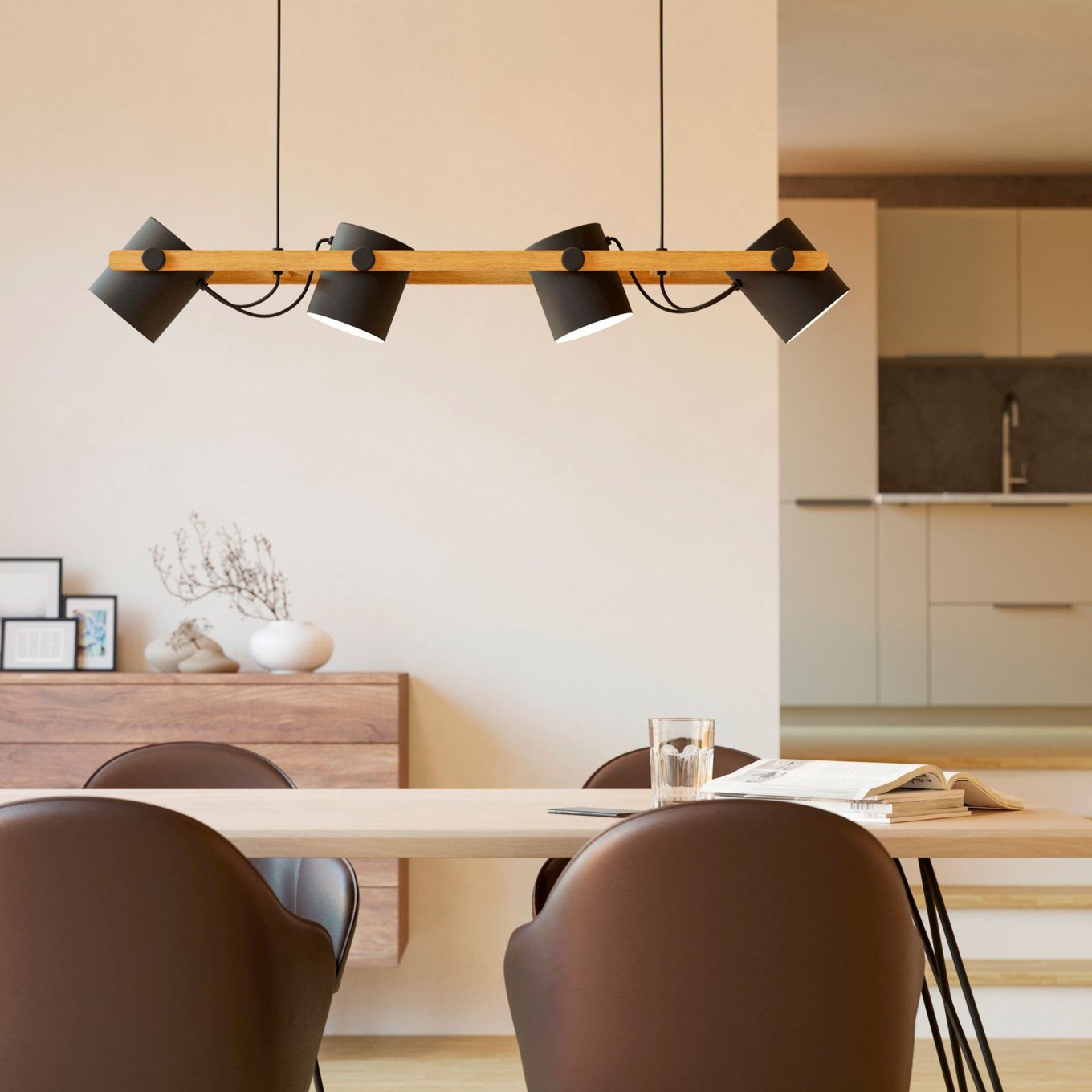 Candeeiro Suspenso de Teto 4xE27 Eglo Hornwood HL/4