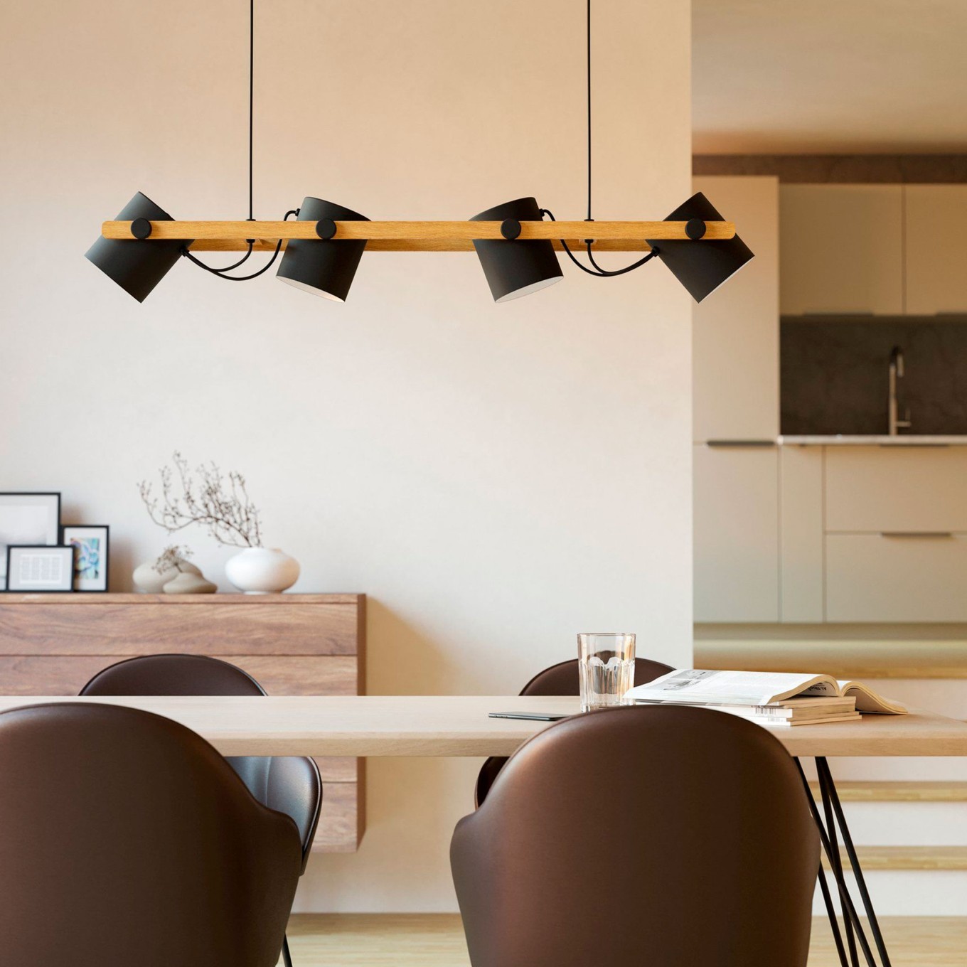 Candeeiro Suspenso de Teto 4xE27 Eglo Hornwood HL/4