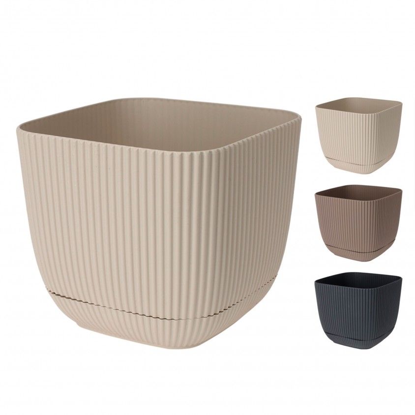 KOOPMAN VASO QUADRADO 11x11x9.5CM SORT 3 CORES KOOPMAN VASO QUADRADO 11x11x9.5CM SORT 3 CORES