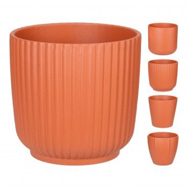 KOOPMAN VASO PLANTAS 13.5x13CM TERRACOTA SORTIDO 4 DESIGNS