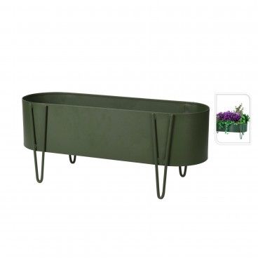 KOOPMAN VASO PLANTAS  58x20x32CM VERDE MATE