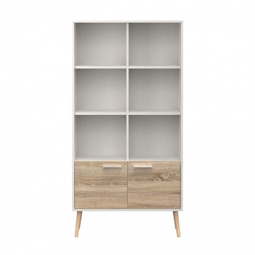 Estante Billund (6 Prateleiras + 2 Portas)